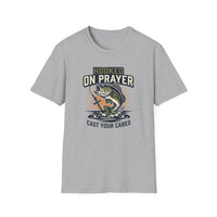 Load image into Gallery viewer, Hooked on Prayer - Cast Your Cares T-Shirt