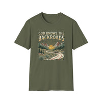 Load image into Gallery viewer, God Knows the Backroads T-Shirt