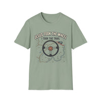 Load image into Gallery viewer, Jesus Took the Wheel T-Shirt