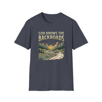Load image into Gallery viewer, God Knows the Backroads T-Shirt